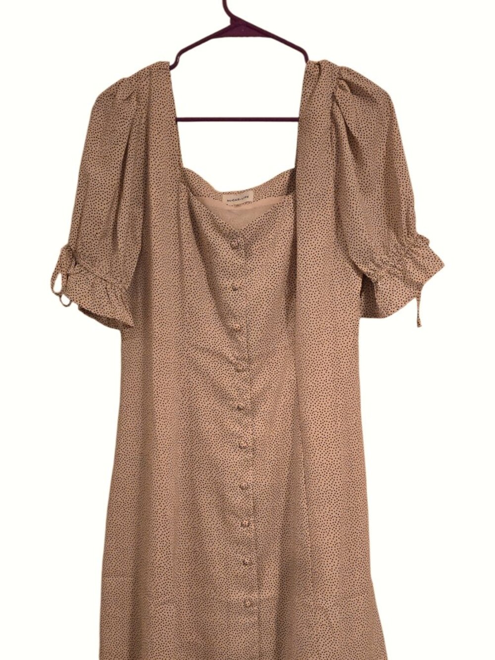 Sugar Lips Polka Dot Button-Down Dress Size L